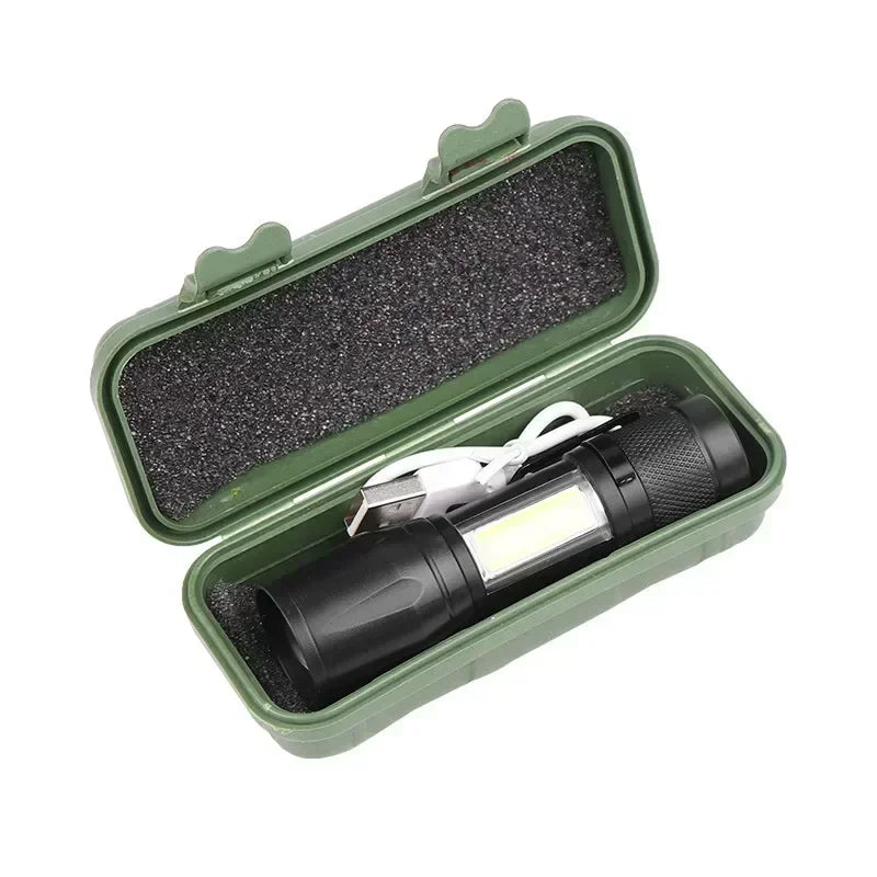Ultra Bright Rechargeable LED Flashlight Zoomable High Lumens