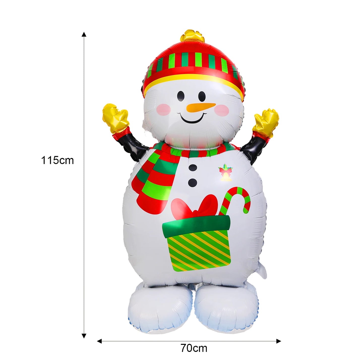 Christmas Foil Balloon, Giant Santa Claus and Gingerbread Man Decor, Aluminum Foil Balloon for Xmas Party, Air Globos Supplies