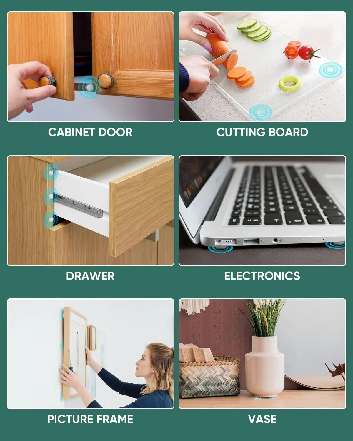 1000/100pcs Self-Adhesive Clear Door Stop Rubber Damper Buffer Cabinet Bumpers Silicone Furniture Dots Cushion Protective Pads
