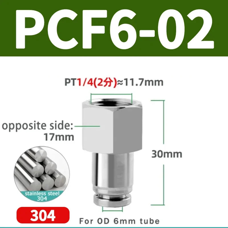 304 Stainless Steel Quick-Connect Air Hose Fittings BSP 1/8 1/4 3/8 1/2 Pneumatic Pipe Connectors Corrosion Resistant