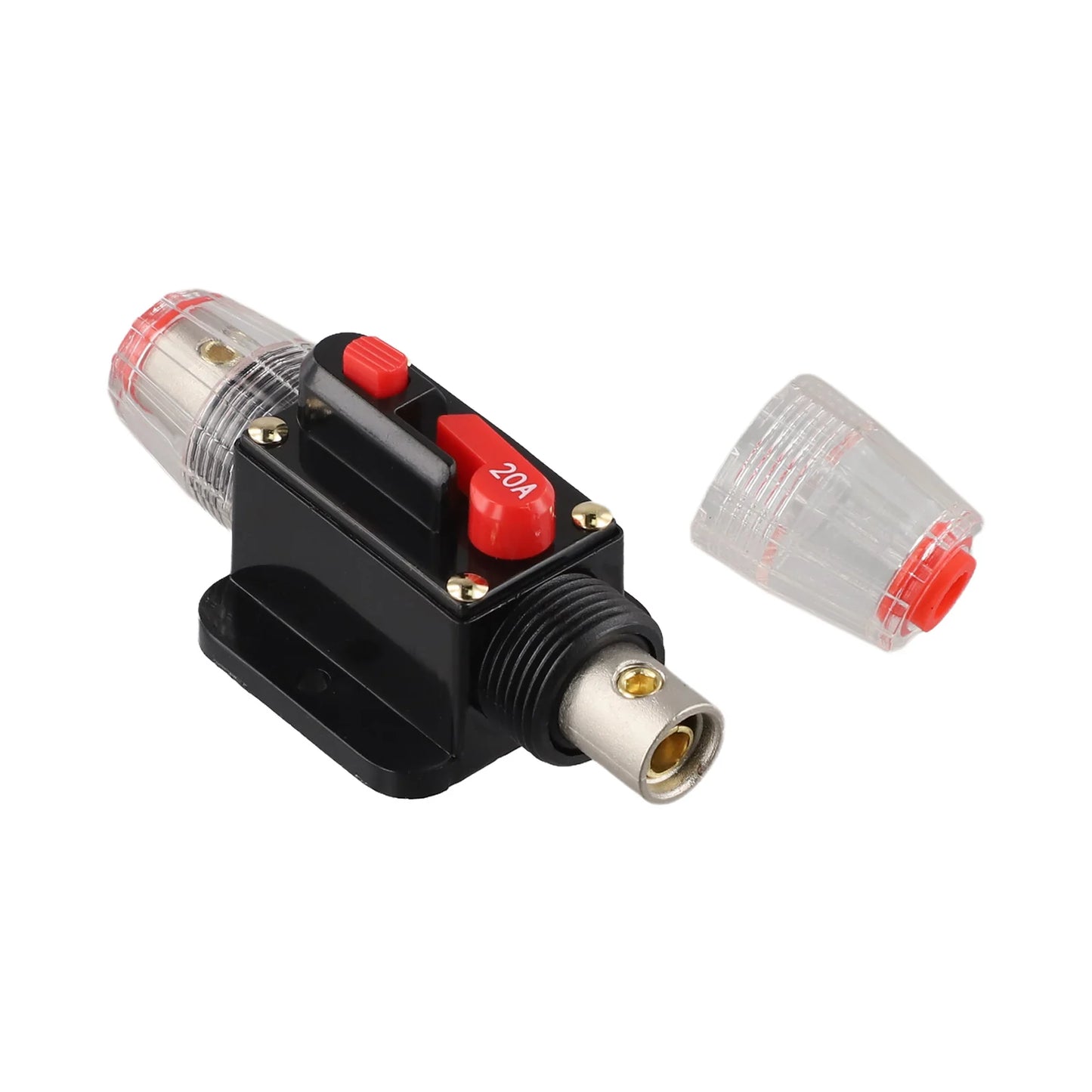 12V-24V DC Auto Inline Fuse Breaker Battery Safety Audio System Protection Overload Protection Device Temperature Resistance