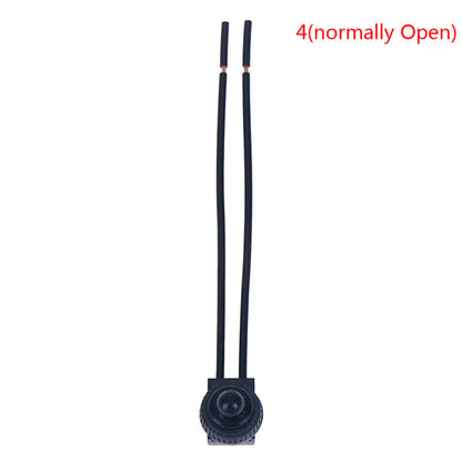 220V Waterproof Push Button On Off Switch With 4 Inch Lead Wire Black