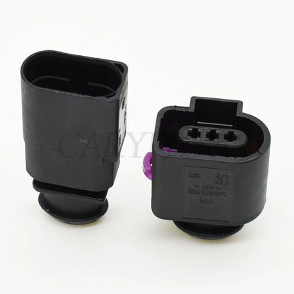 3-Pin Waterproof Electrical Wire Connector 1J0973703 Temp Sensor Socket Plug for AUDI A4 A6 AVK VW Automotive