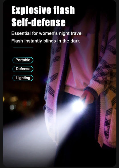 High Quality 3*SST20 LED Flashlight Built-in Battery USB Rechargeable Pen Clip Head Flashlight Waterproof Camping Hiking Torch