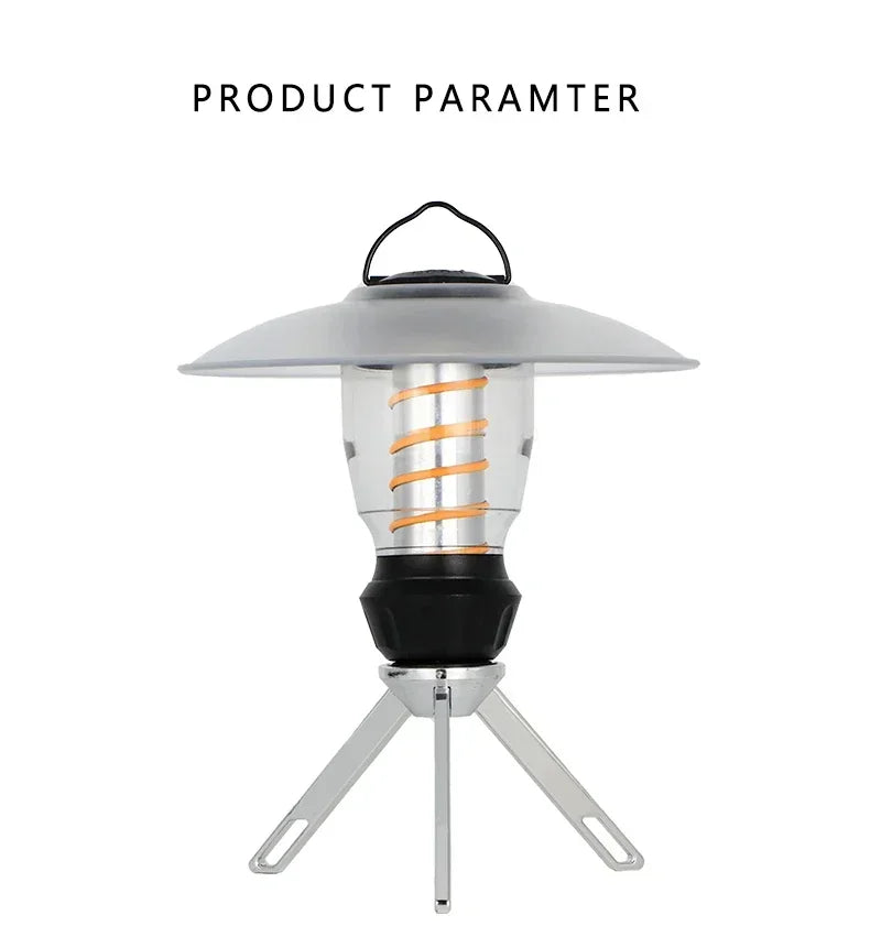 8000MAH Multifunctional Telescopic Camping Light LED Floodlight Flashlight with Stepless Dimming Charge Outdoor Tent Flashlight