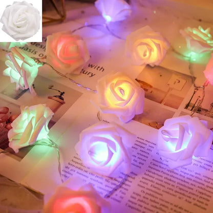 3m LED Rose Light Wedding Valentine's Day Girl Room Small Garden Decoration Night Light Christmas Fairy Light Decoration