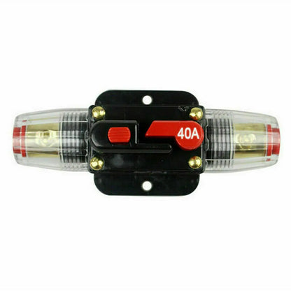 Efficient 12V 24V DC Car Audio Circuit Breaker Fuse Holder Includes Waterproof Features and Manual Reset for Optimal Protection