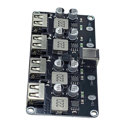 USB QC2.0/QC3.0 4-Channel DC-DC Buck Converter Module Fast Charging 6-32V to 5V/9V/12V/24V