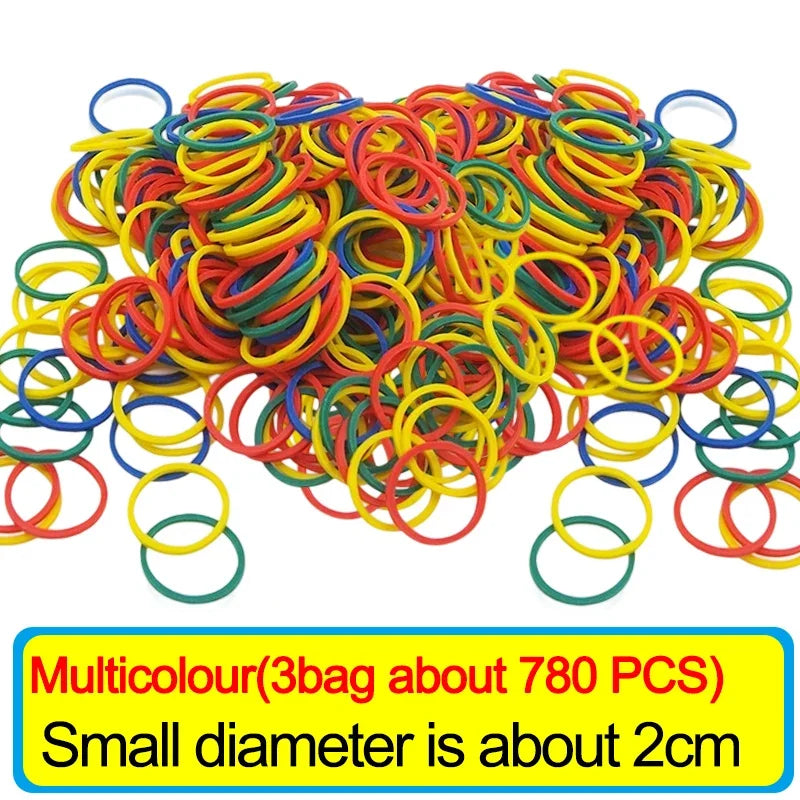 Wholesale Multicolour Elastic Rubber Bands Adjustable Fastener O Rings Stretchable Household Office School Stationery Supplies