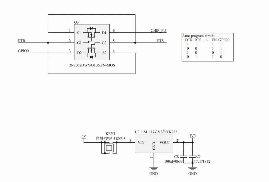 ESP8266/ESP32 Development Board Test Programmer and Downloader Socket for ESP Modules
