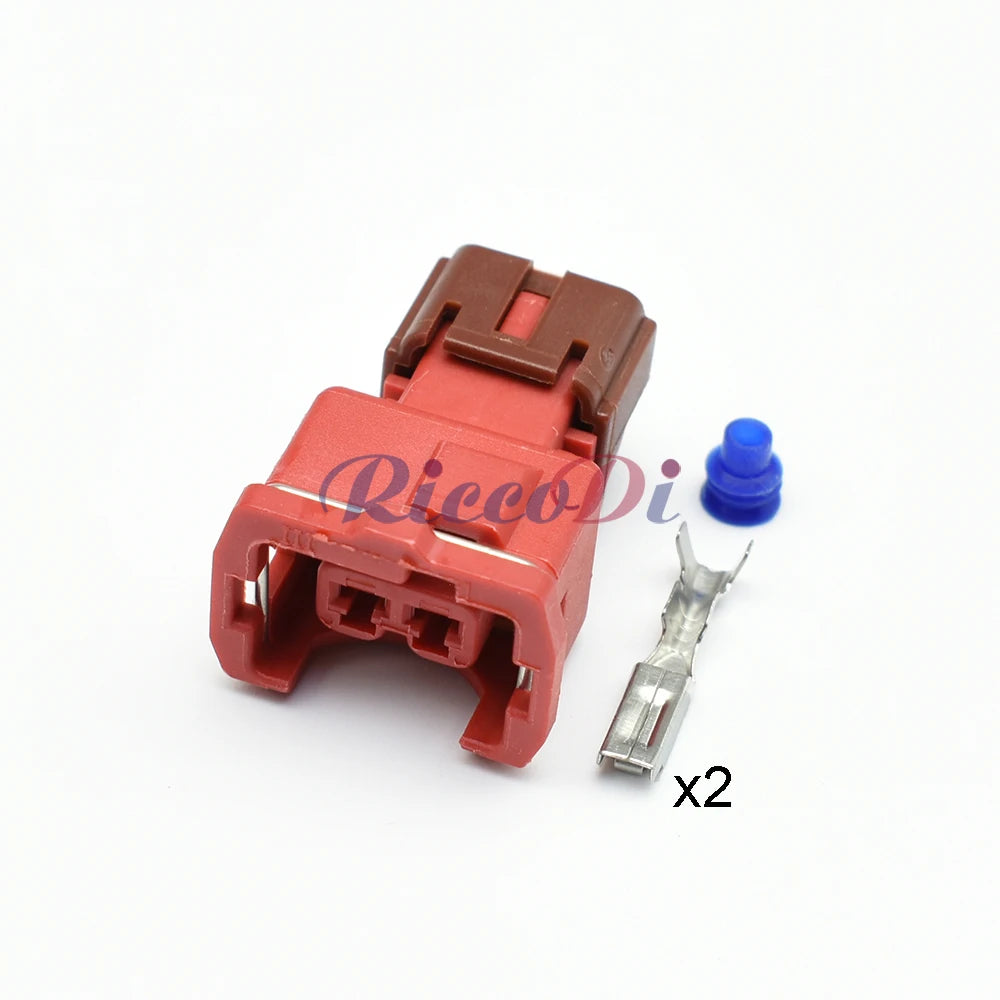 2 Pin Knock Detonation Sensor Automotive Connector Cable Socket Black Blue Red Compatible with PB186-02326 / PB185-02326