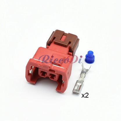2 Pin Knock Detonation Sensor Automotive Connector Cable Socket Black Blue Red Compatible with PB186-02326 / PB185-02326