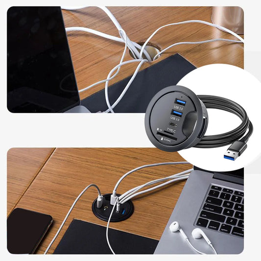 Card Reader Hub USB 3.0 Hub Versatile Connectivity 2 Ports USB 3.0 Easy Installation Enhanced Data Transfer Speeds