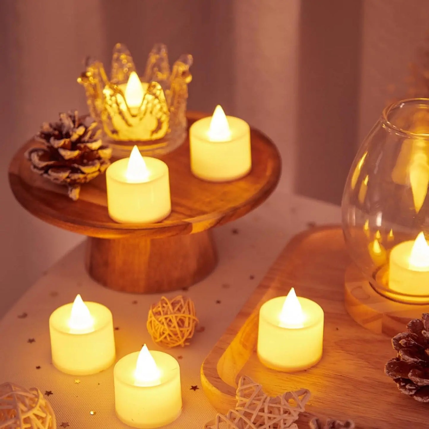 Heart-Shaped LED Flameless Candle Battery Tealight for Home Decor