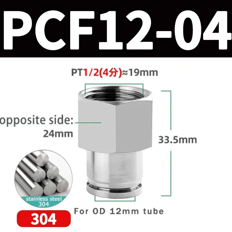 304 Stainless Steel Quick-Connect Air Hose Fittings BSP 1/8 1/4 3/8 1/2 Pneumatic Pipe Connectors Corrosion Resistant