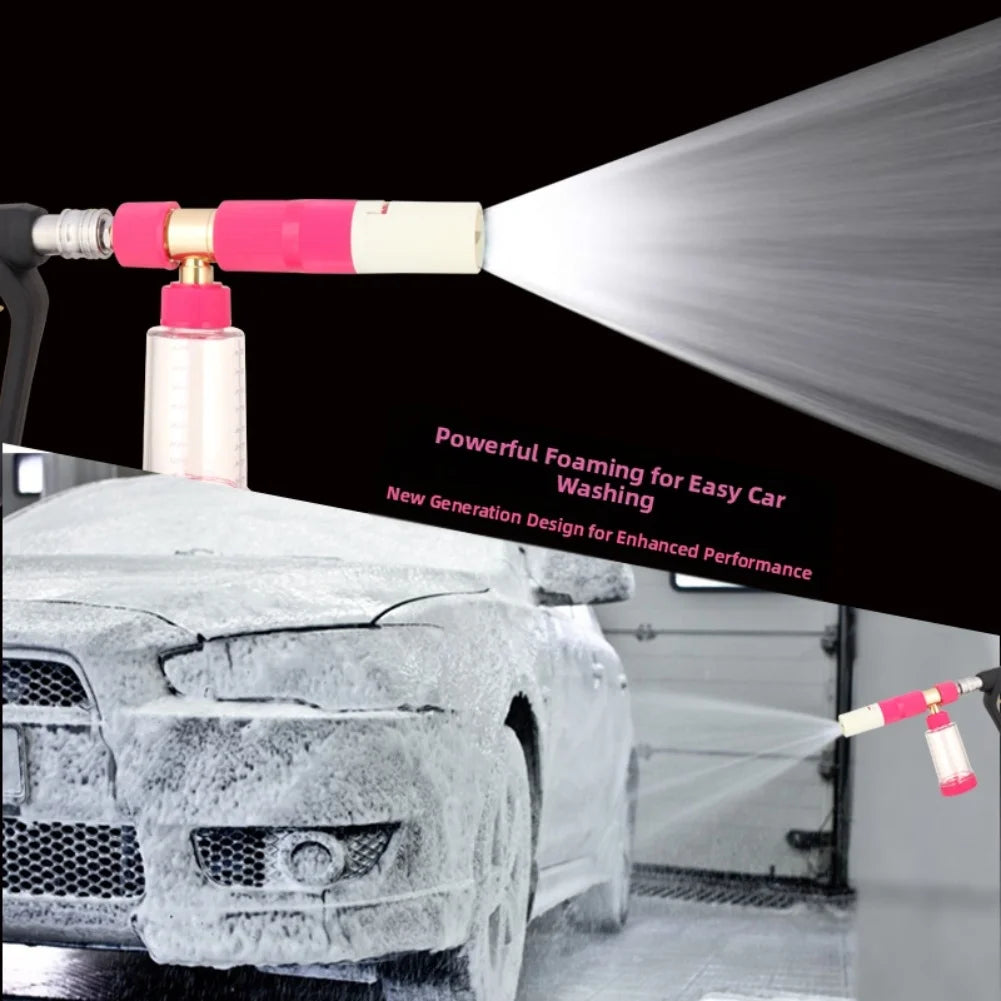 Snow Foam Cannon Pot with 1/4” Quick Connector — Adjustable Nozzle for Pressure Washer Car Pre-Wash