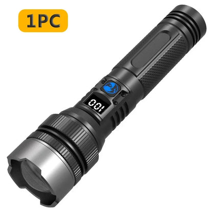 100000LM High Power LED Flashlight Rechargeable Tactical Torch