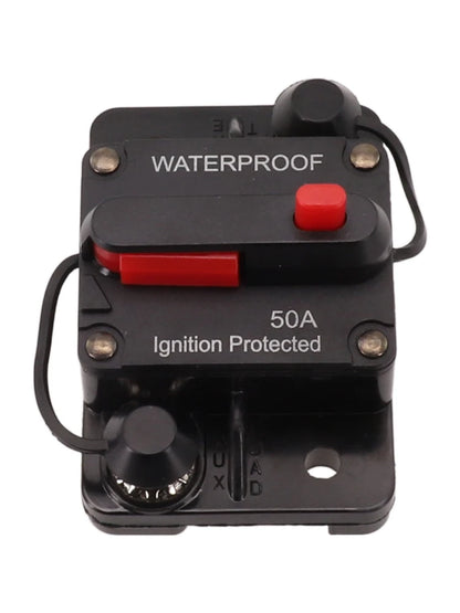 Color Black Manual Reset Fuse Sealed And Waterproof M6 Connection Studs Manual Reset Switch Protective Rubber Cap