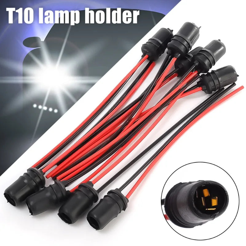 T10 W5W 147 Bulb Socket Holder Connector Car Wedge Light Rubber Plug Extension Wire Harness Adapter Auto Instrument Lamp Parts