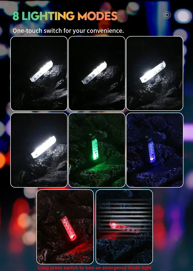 COB LED Induction Headlamp USB Rechargeable 5 Mode 18650 Headlight