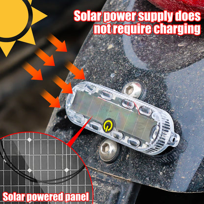 Solar Warning LED Tail Light for Car Motorcycle Collision Prevention