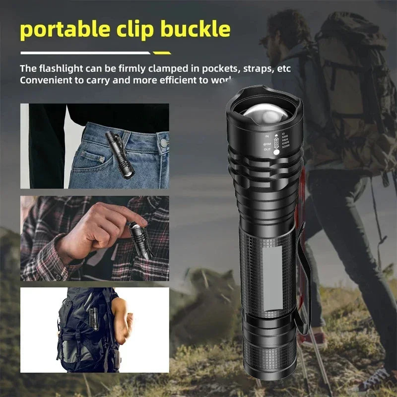 395NM Mini UV LED Flashlight Rechargeable Blacklight Lamp