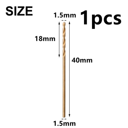 HSS M35 Cobalt Drill Bit Set 1–3mm for Stainless Steel Auger High-Quality Drill Press Power Tool Parts