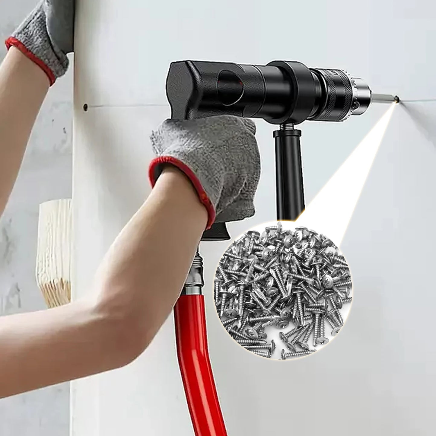 200x Stainless Steel Self-tapping Screws Round Washer Flat Head Cross Phillips Self Drilling Screw Fastener for Wood Sheet Metal