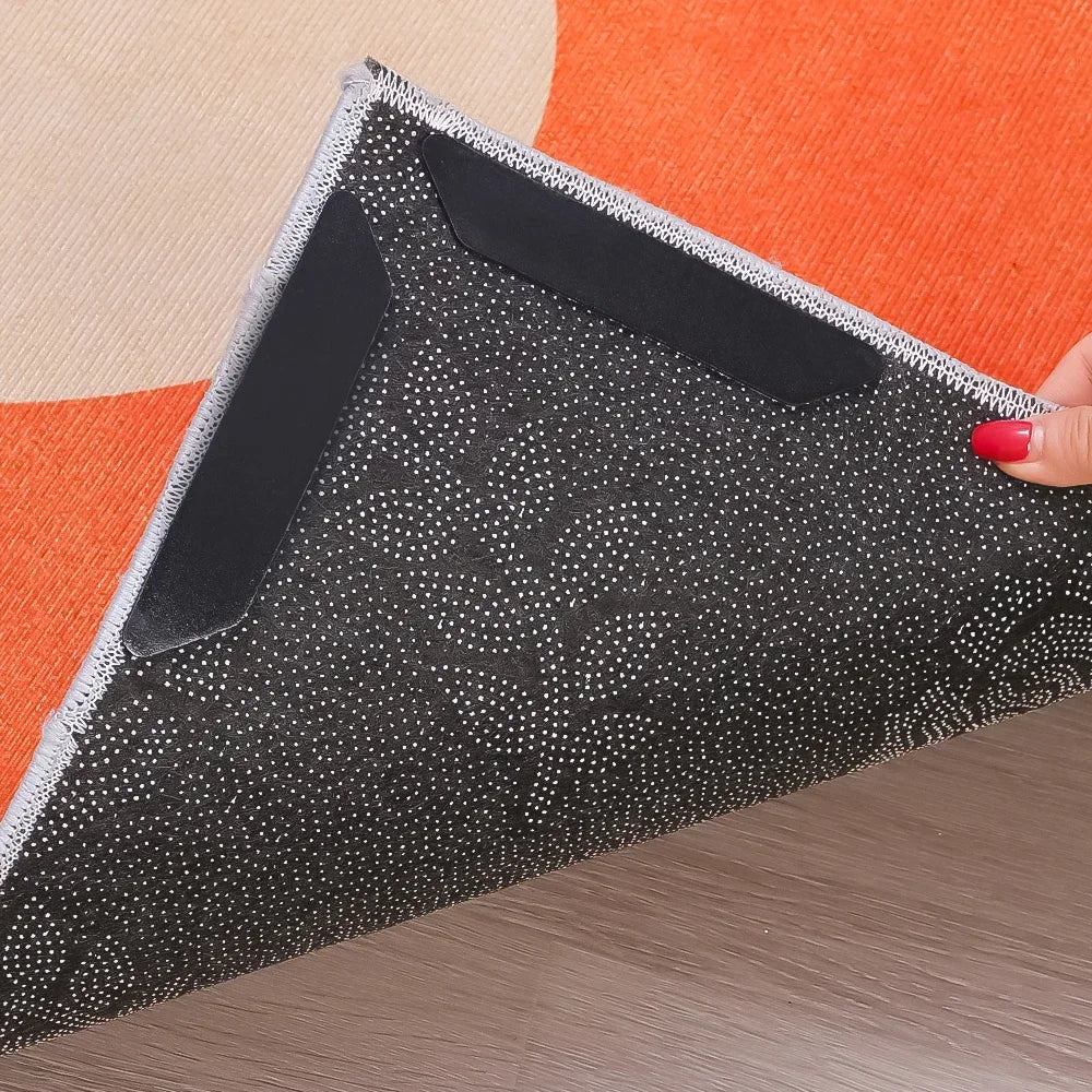 8-40PCS Carpet Non-slip Sticker Reusable Washable Anti Curling Carpet Patch Fixed Stickers Floor Rug Mat Tape Gripper Corner Pad