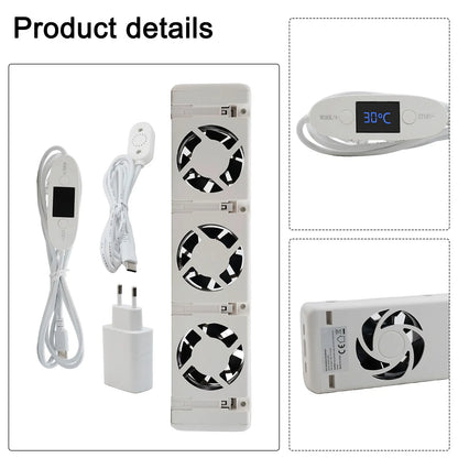 Upgrade 5.0 Duo-Set Radiator Fan Smart Radiator Booster Extension Set Ventilator Fan European Standard 5V Household Radiator