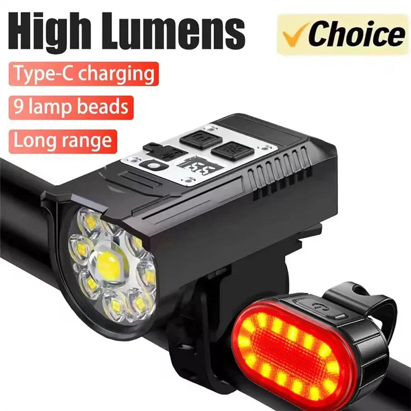 Rechargeable Bike Light Front Light Taillight Mini Night Safety Warning Lantern Bicycle Accessories for Night Outdoor Cycling