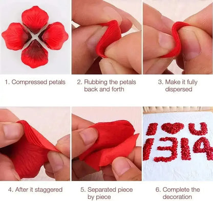 100PCS Artificial Silk Rose Petals for Wedding & Valentine Decoration