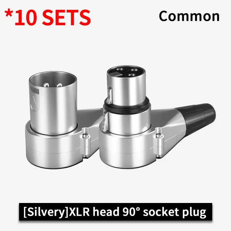 3Pin XLR Color Head Pure Copper Pin Male and Female Audio Microphone Connector Canon Welding Plug Socket