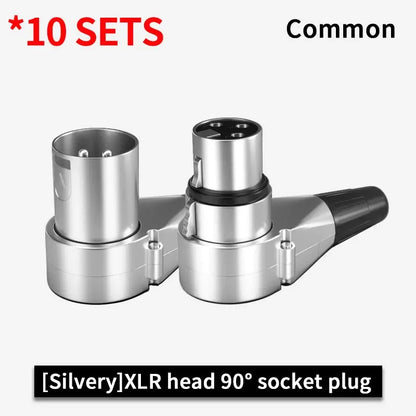 3Pin XLR Color Head Pure Copper Pin Male and Female Audio Microphone Connector Canon Welding Plug Socket