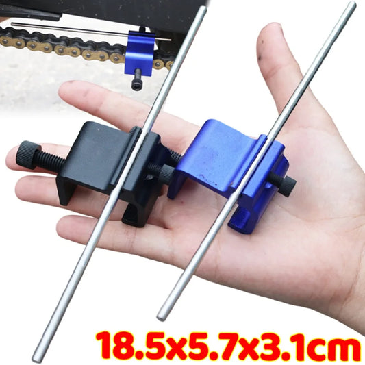 Chain Alignment Tool SuitableQuick Accurate Alignment Tool Universal for Motorcycle ATV Bike Sprocket Sport Dirt Bike Black/Blue