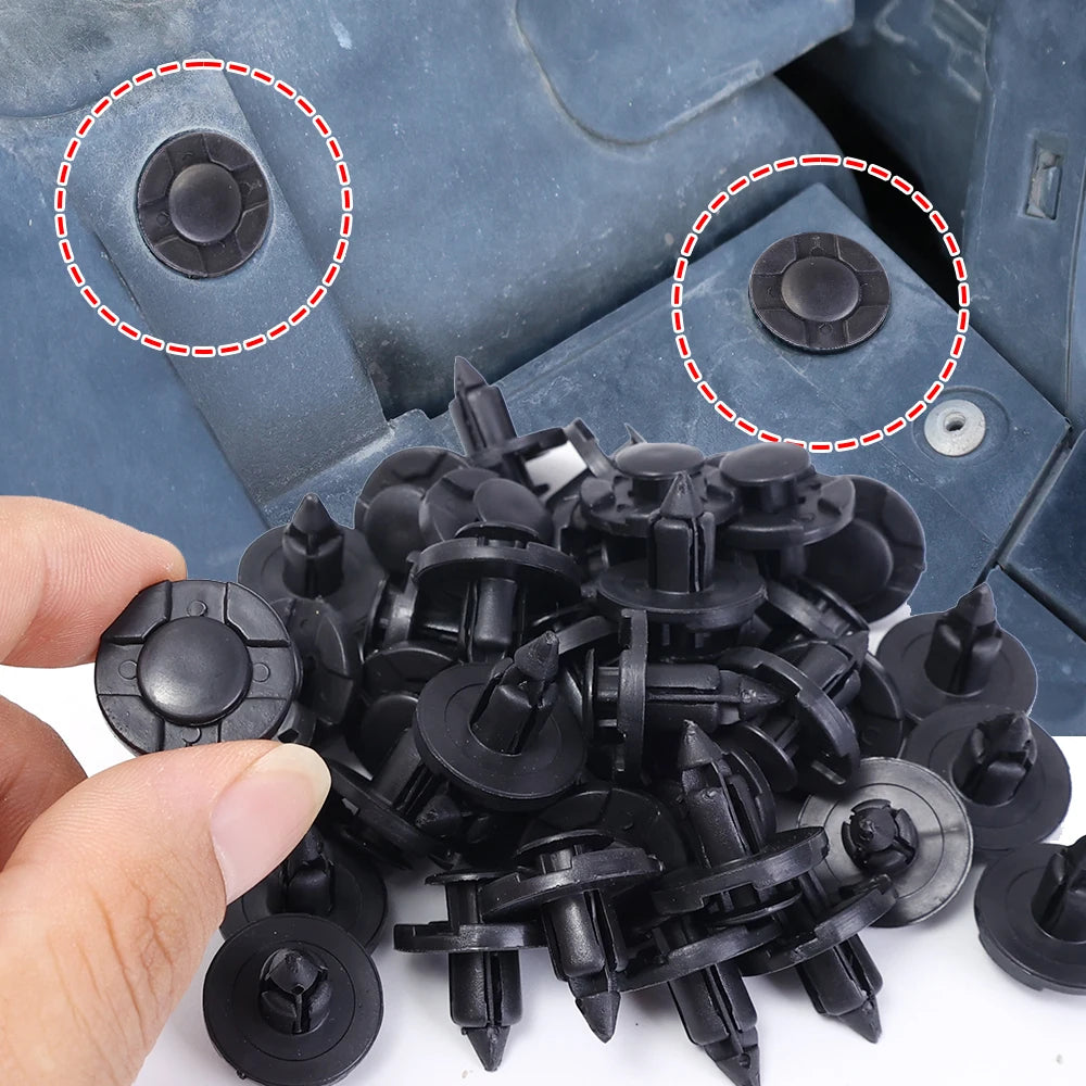 8mm Automotive Fastener Rivets Clips for Nissan Body Bumper &amp; Trim — 10–100pcs