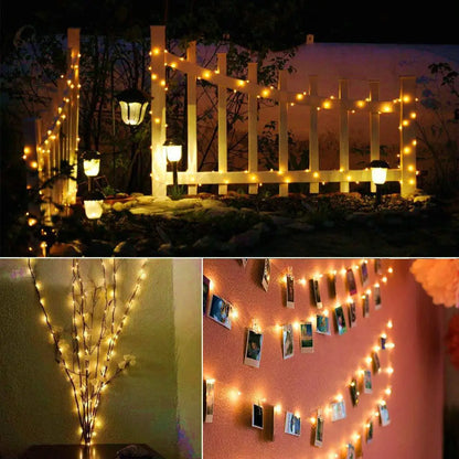 Christmas Party Wedding Decoration Remote Control Waterproof Battery Operated Fairy Lights 5/10/20/30 Meter Copper Wire String