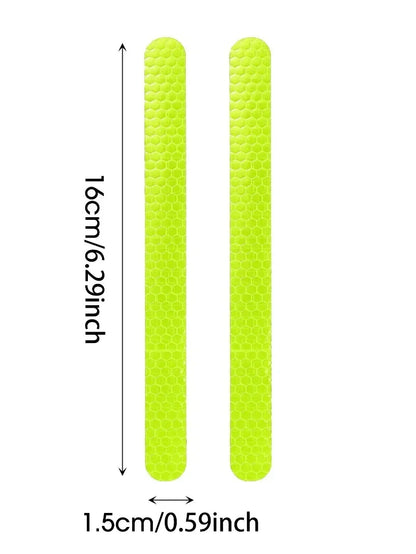 Car Reflective Safety Strip Stickers Rearview Mirror Warning Tape 6/2PCS