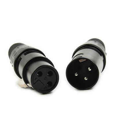 XLR DMX 3-Pin Male & Female MIC Snake Plug Audio Microphone Cable Connector, Signal Transmitter