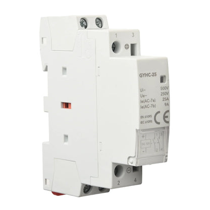 25A Contact Din Rail Mount RoHS Compliant Transparent Flip Cover Flame Retardant Plastic Low Power Consumption