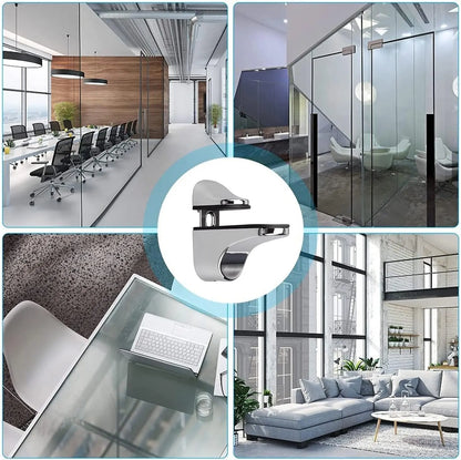 4/1pcs Adjustable Glass Shelf Holder Clamp Bathroom Support Brackets Shelves Holder Wood Shelves Support Shelf Bracket For Glass