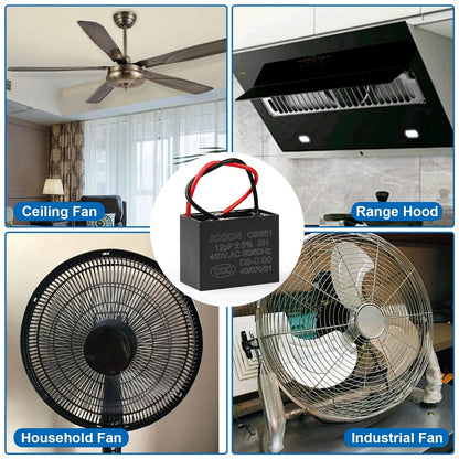 CBB61 Fan Start Capacitor 1µF–4.5µF for Motor Terminals