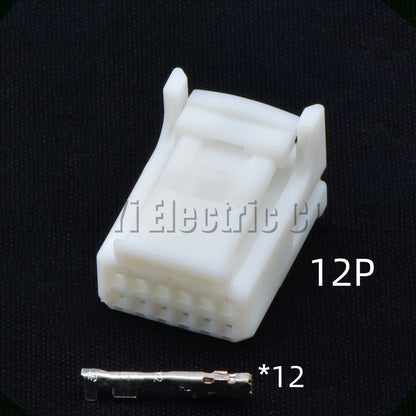 12 Pin Auto Central Control Connector 1318774-1 1318772-1 White Male Female