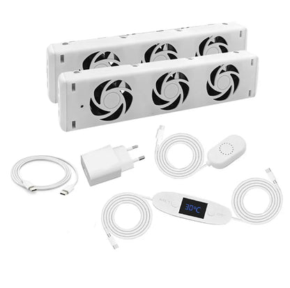 Upgrade 5.0 Duo-Set Radiator Fan Smart Radiator Booster Extension Set Ventilator Fan European Standard 5V Household Radiator