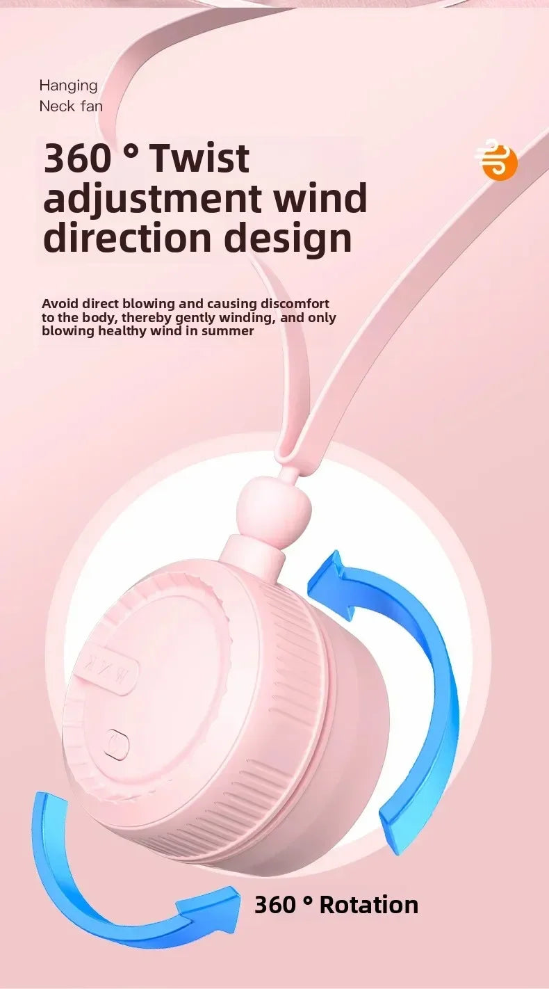 Clip-on Mini Waist Fan 3-Speed USB-C Rechargeable Portable Fan