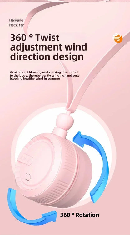 Clip-on Mini Waist Fan 3-Speed USB-C Rechargeable Portable Fan