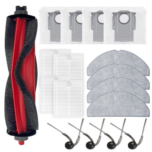 Replacement Accessory Set for Roborock For Q7 M5+/TF+ Main Brush Mop Cloths Filters and Dust Bags for Optimal Performance