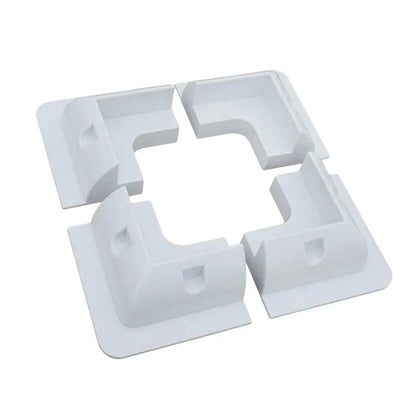 Solar Panel Base Mounting Bracket Black & White Plastic Frame Fixing for Solar Battery, EV, RV, Yacht