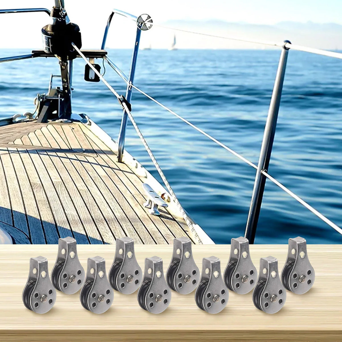 Gear Outdoor Pulley Set Stainless Steel Stainless Steel Pulleys Rust Resistant Material Smooth Operation System