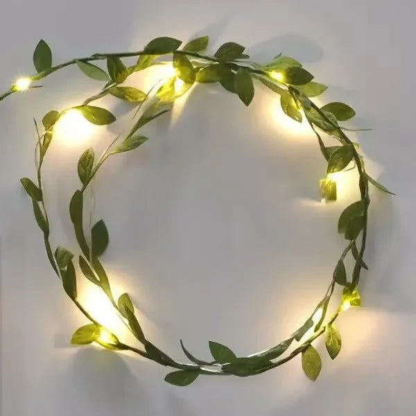 2026 Solar Vine String Lights, 50/100/150 LED Green Fairy Lights with Pothos Leaves for Wedding, Christmas, Home Wall Decor